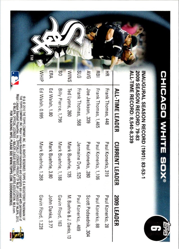 2010 Topps White Sox Franchise History