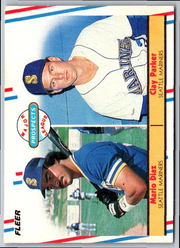 1988 Fleer Mario Diaz/Clay Parker #649 Rookie