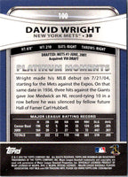 2010 Bowman Platinum David Wright #100