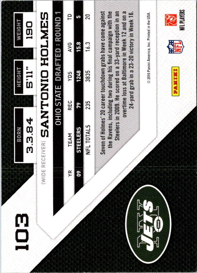 2010 Panini Threads Santonio Holmes