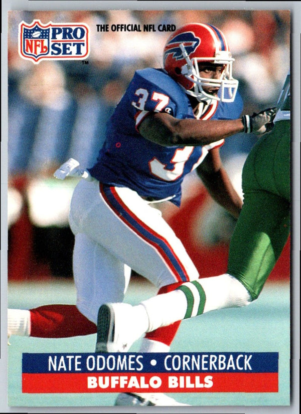 1991 Pro Set Super Bowl XXVI Binder Nate Odomes #80