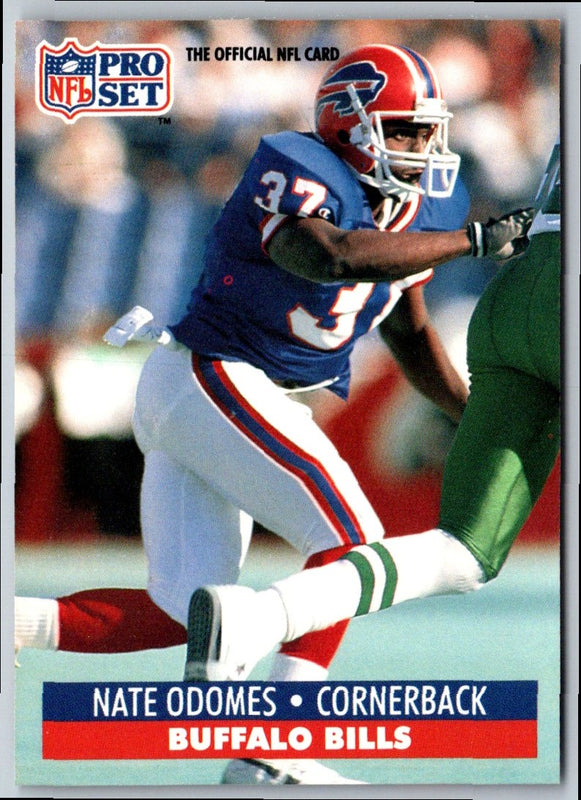 1991 Pro Set Super Bowl XXVI Binder Nate Odomes #80