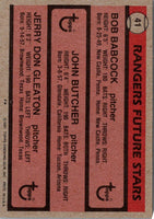 1981 Topps Rangers Future Stars - Bob Babcock/John Butcher/Jerry Don Gleaton #41 Rookie