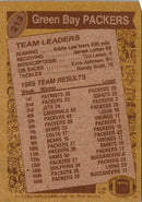 1986 Topps Packers Team Leaders