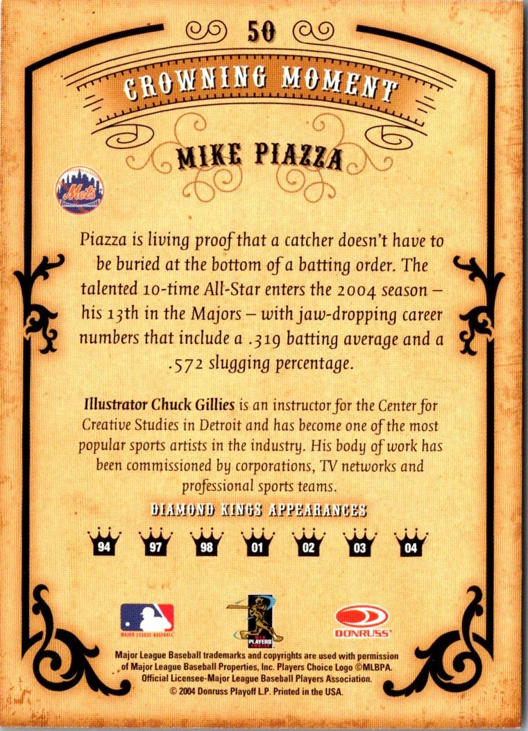 2004 Donruss Diamond Kings Mike Piazza