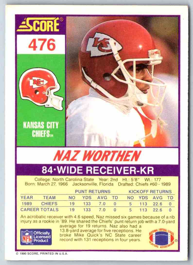 1990 Score Naz Worthen