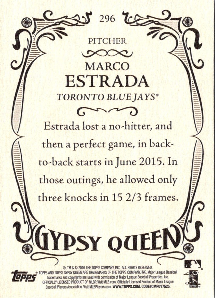 2016 Topps Gypsy Queen Marco Estrada