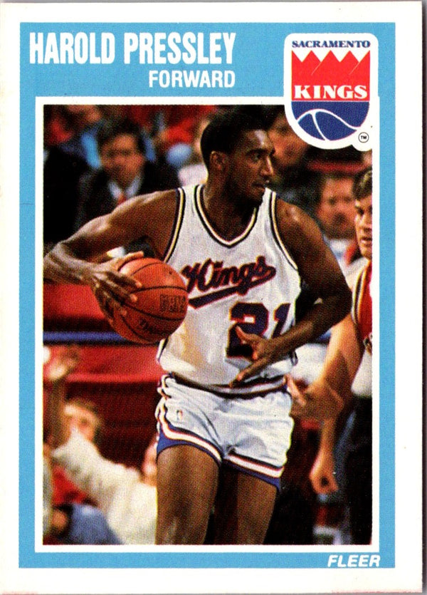 1989 Fleer Harold Pressley #137 Rookie