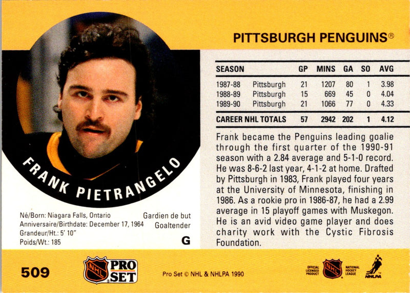 1990 Pro Set Frank Pietrangelo