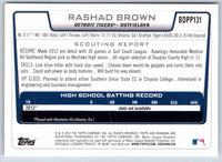 2012 Bowman Rashad Brown #BDPP131