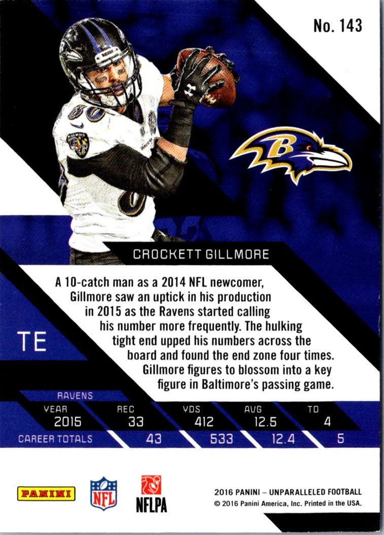 2016 Panini Unparalleled Crockett Gillmore