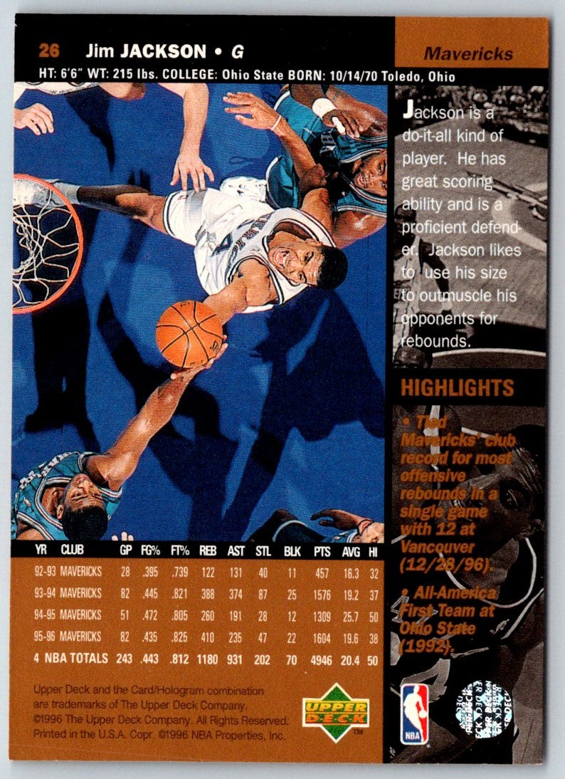 1996 Upper Deck Jim Jackson