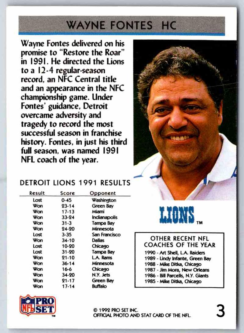 1991 ProLine Wayne Fontes