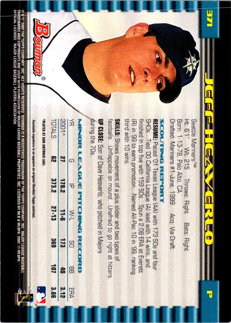 2002 Bowman Jeff Heaverlo