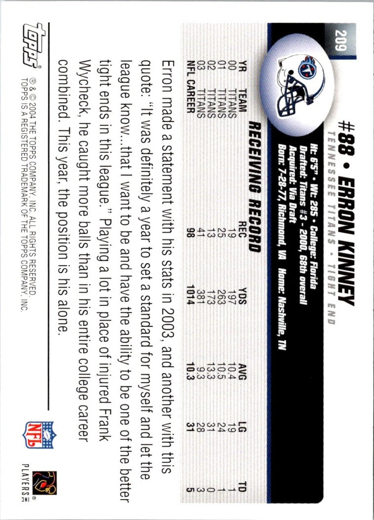 2004 Topps Erron Kinney
