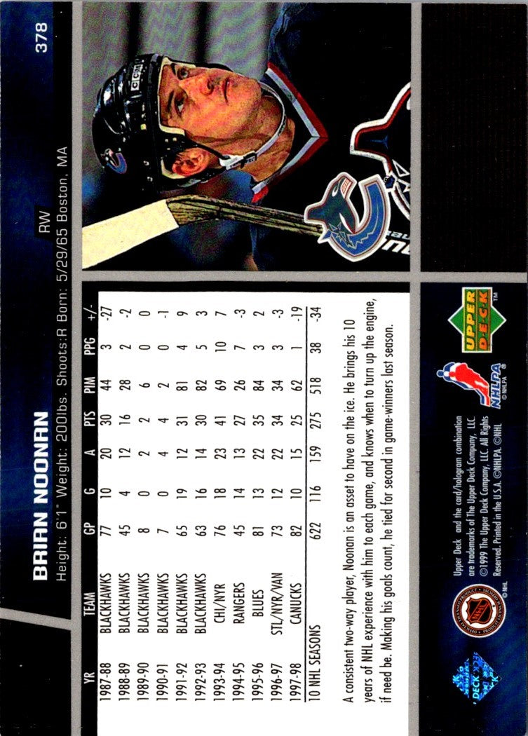 1998 Upper Deck Brian Noonan