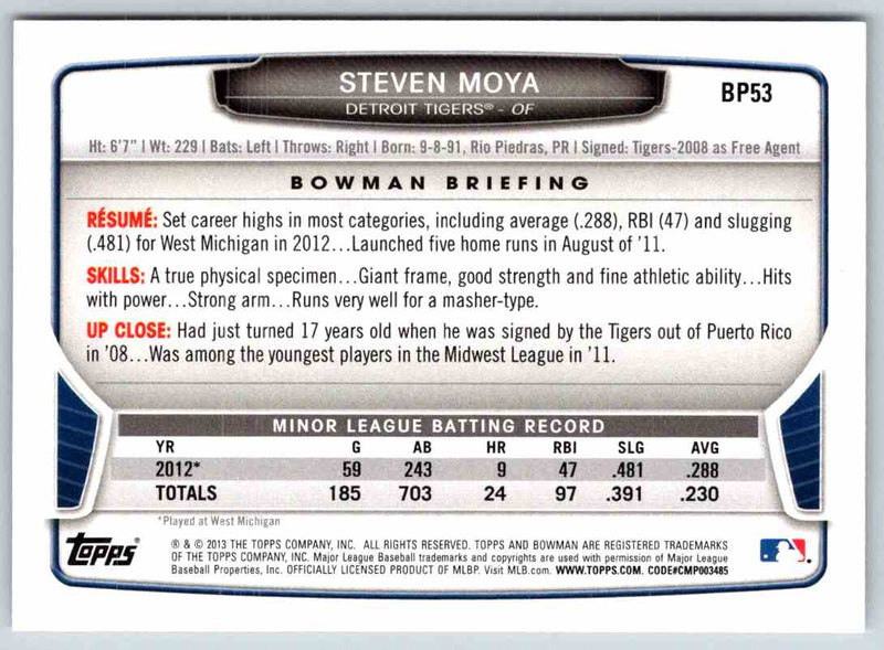 2014 Bowman Steven Moya