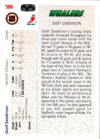 1991 Upper Deck Geoff Sanderson #588 Rookie