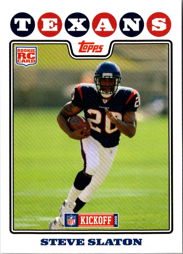 2008 Topps Kickoff Steve Slaton #187 Rookie