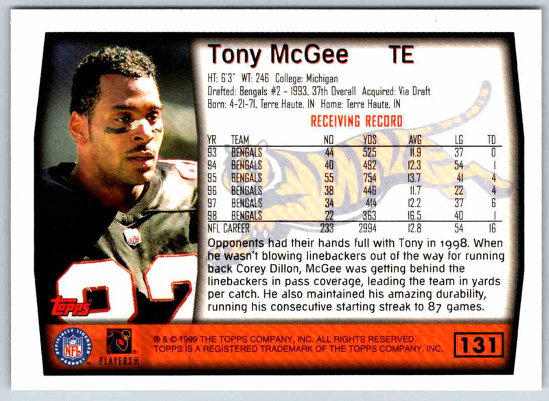 1999 Topps Tony McGee