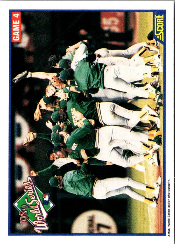 1990 Score World Series Game 4 #703