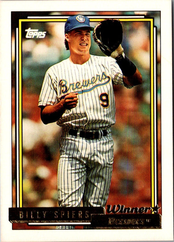 1992 Topps Gold Winners Bill Spiers #742