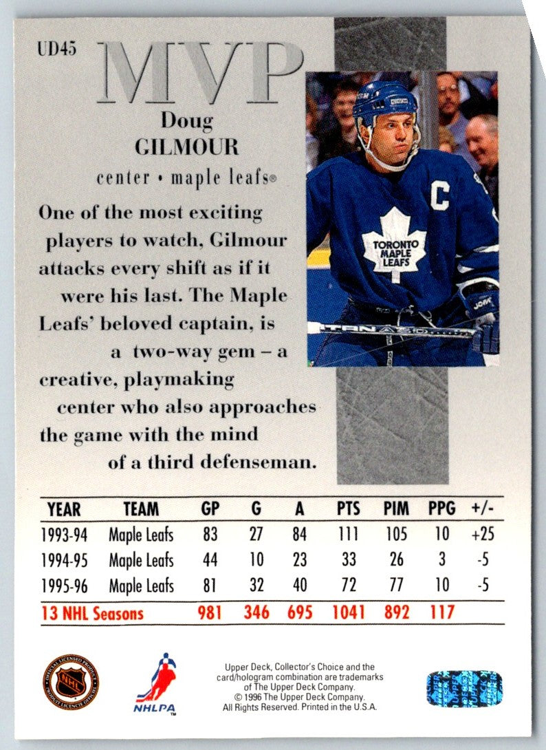 1996 Collector's Choice MVP Doug Gilmour