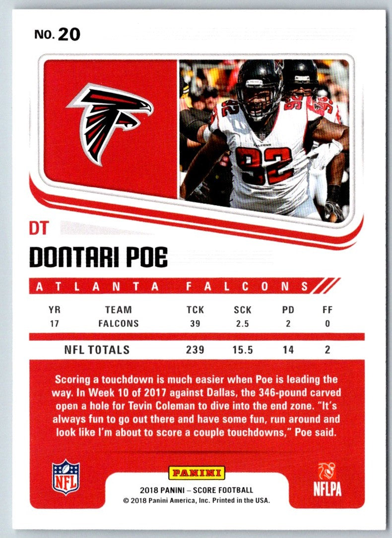 2018 Score Scorecard Dontari Poe