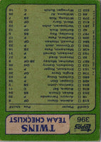 1982 Topps Twins Team Leaders - John Castino/Fernando Arroyo #396