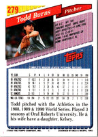 1993 Topps Todd Burns #279
