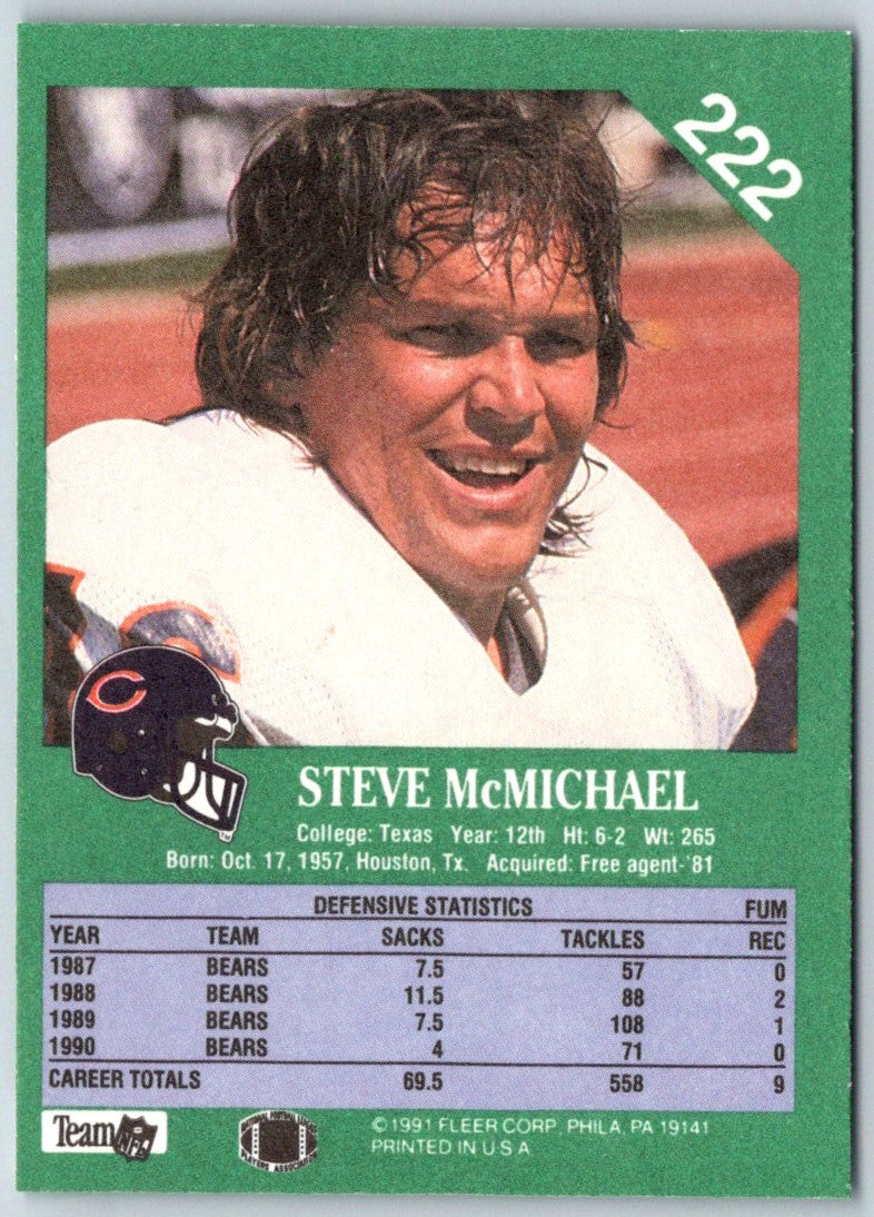 1991 Fleer Steve McMichael