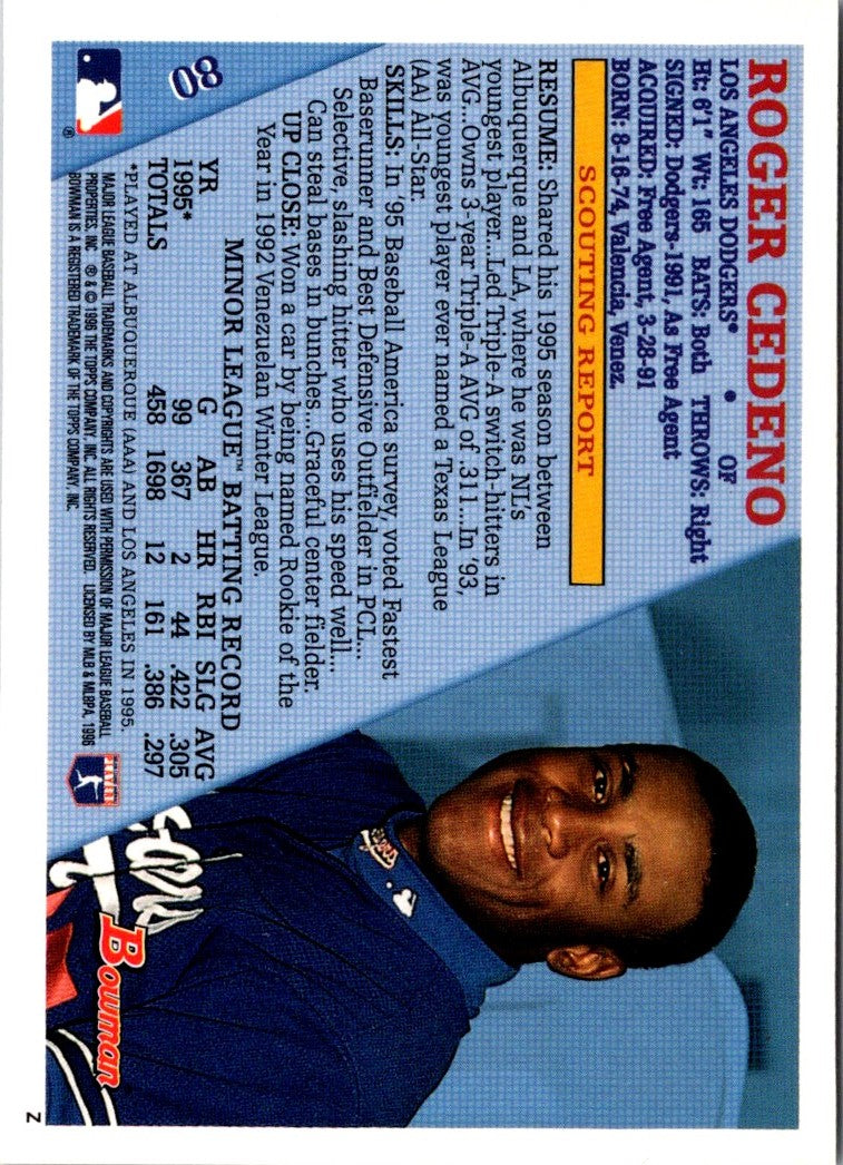 1996 Bowman Roger Cedeno