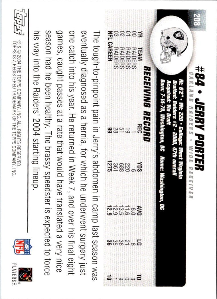 2004 Topps Jerry Porter