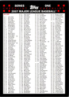 2007 Topps Checklist Series 1 (1 of 3) #1