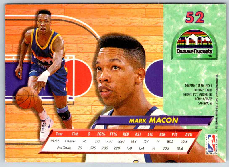 1992 Fleer Ultra Mark Macon