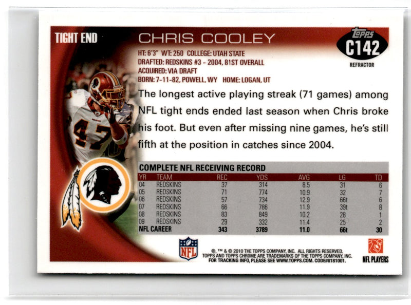 2010 Topps Chrome Chris Cooley