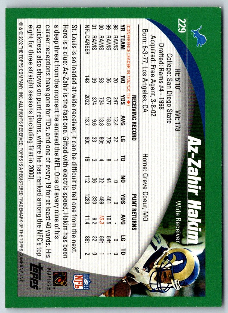 2002 Topps Az-Zahir Hakim