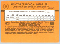 1989 Donruss Sandy Alomar Jr. #28 Rookie