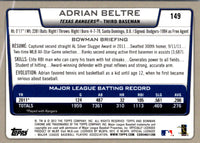 2012 Bowman Chrome Adrian Beltre #149