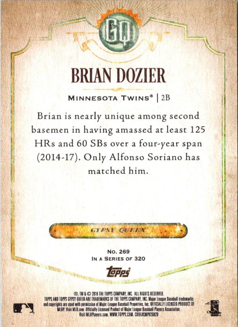 2018 Topps Gypsy Queen Brian Dozier