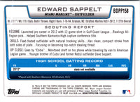 2012 Bowman Draft Picks & Prospects Edward Sappelt #BDPP158
