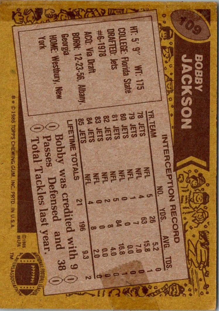 1986 Topps Bobby Jackson