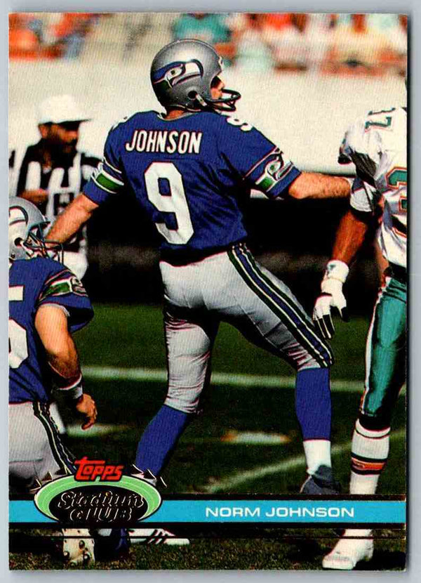 1991 Topps Stadium Club Football Norm Johnson #148