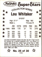 1984 Fleer Star Stickers Lou Whitaker #30