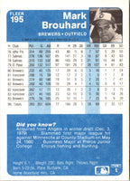 1984 Fleer Mark Brouhard #195