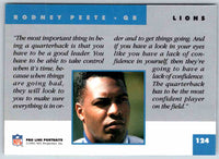 1991 ProLine Rodney Peete #124