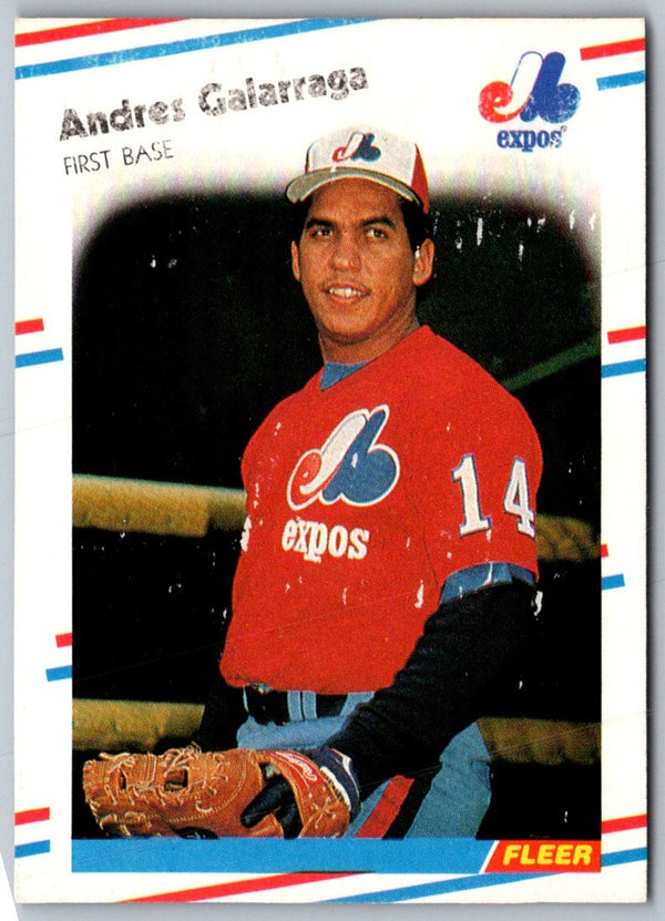 1988 Fleer Glossy Andres Galarraga #184