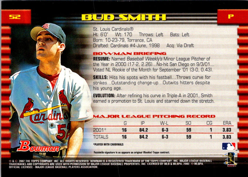 2002 Bowman Gold Bud Smith