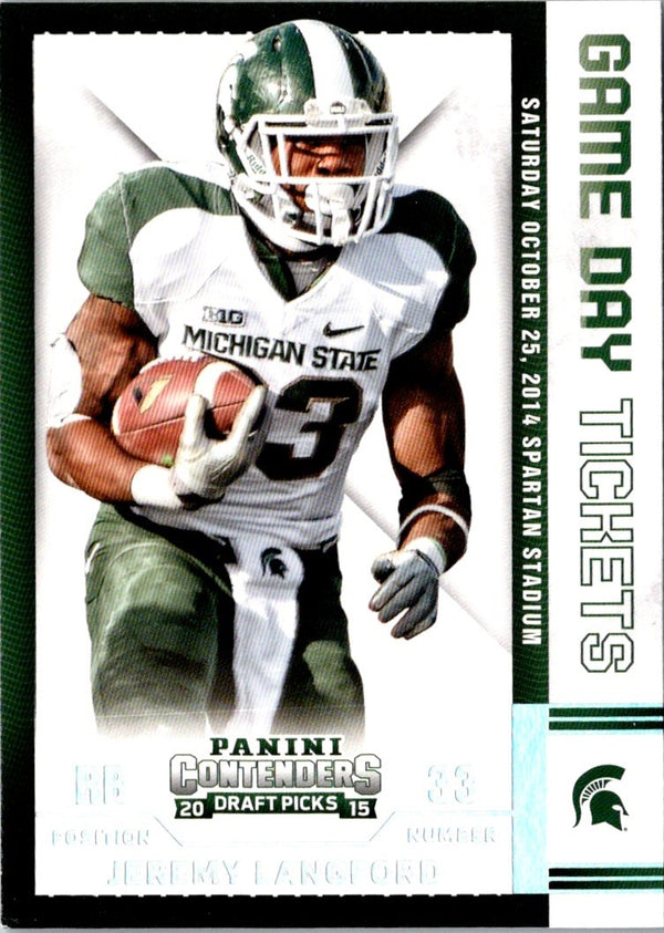 2015 Panini Contenders Draft Picks Game Day Tickets Jeremy Langford #25