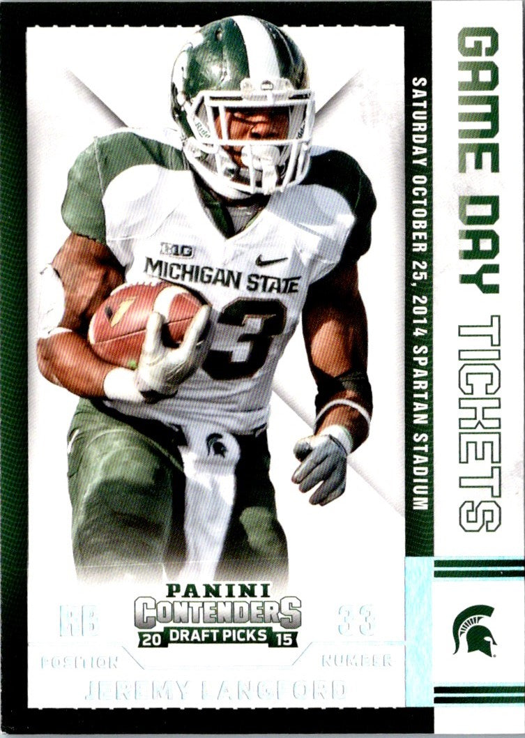 2015 Panini Contenders Draft Picks Game Day Tickets Jeremy Langford